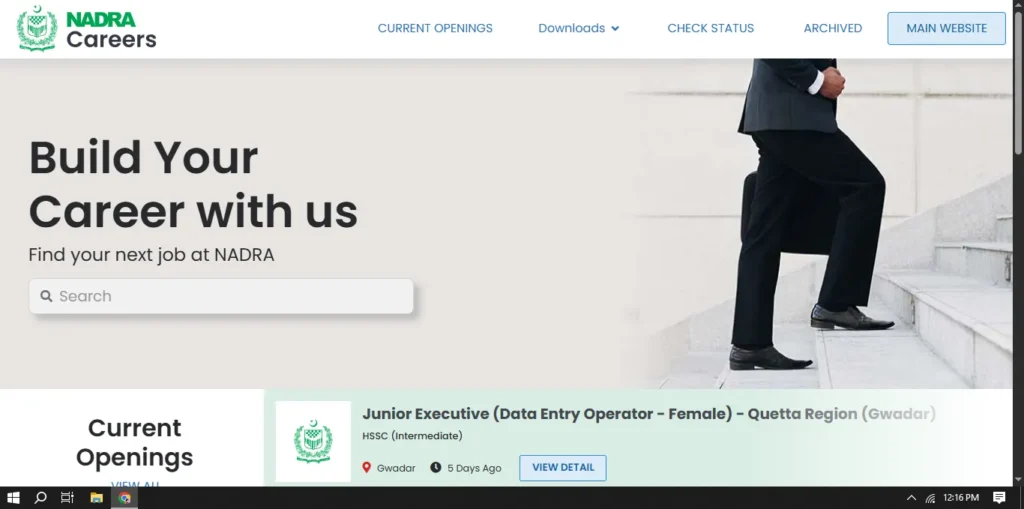 nadra jobs offficial website